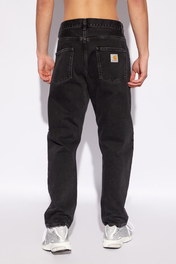 Carhartt WIP BLACK Jeans with logo 4