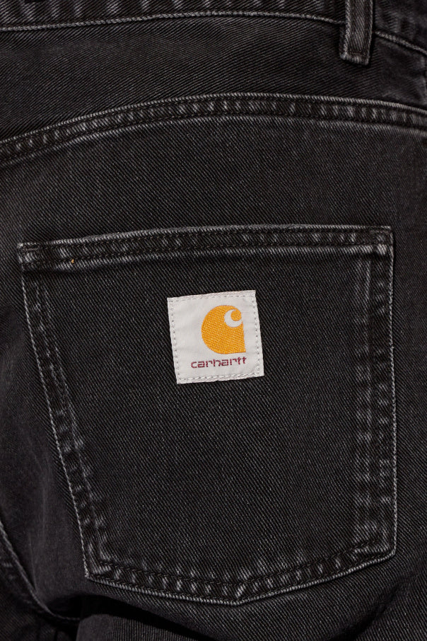 Carhartt WIP BLACK Jeans with logo 5