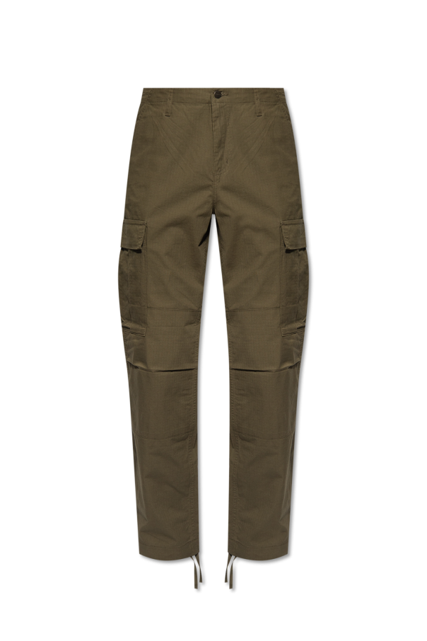 Carhartt WIP GREEN Trousers with logo 1