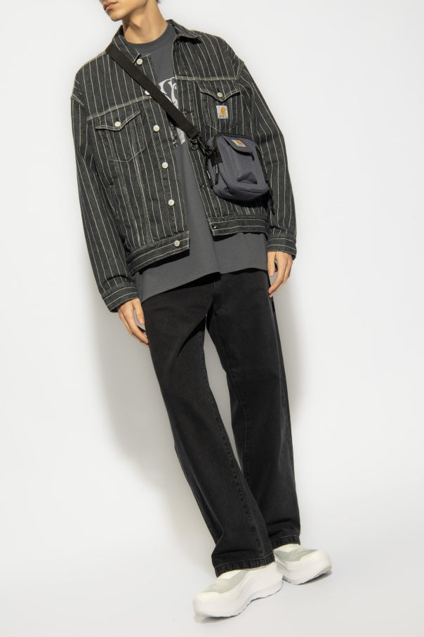 Carhartt WIP BLACK Jeans with logo 2