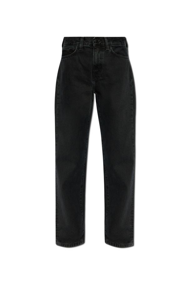 Carhartt WIP BLACK Jeans with logo 1