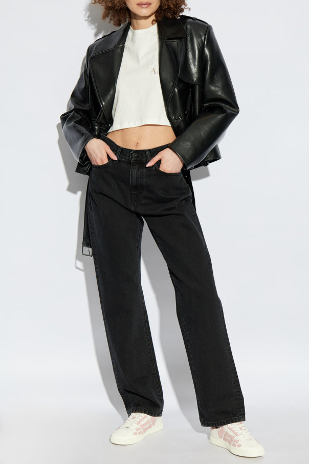 Carhartt WIP BLACK Jeans with logo 2
