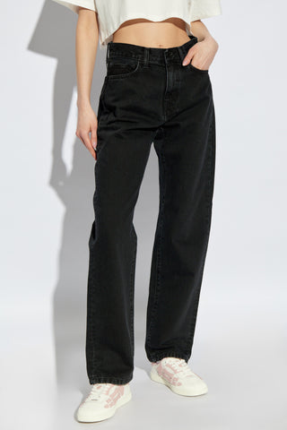 Carhartt WIP BLACK Jeans with logo 3