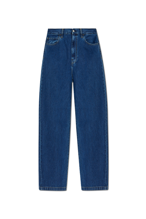 Carhartt WIP NAVY BLUE Jeans with logo 1