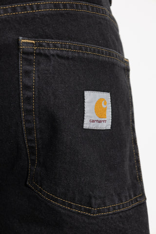 Carhartt WIP BLACK Wide-leg jeans 5