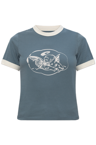 Carhartt WIP BLUE T-shirt with print 1