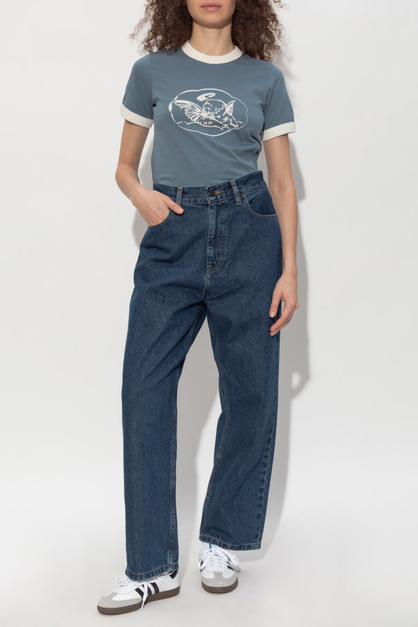 Carhartt WIP BLUE T-shirt with print 2