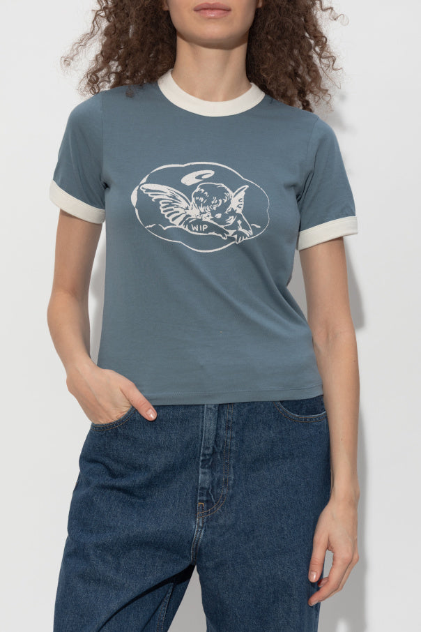 Carhartt WIP BLUE T-shirt with print 3