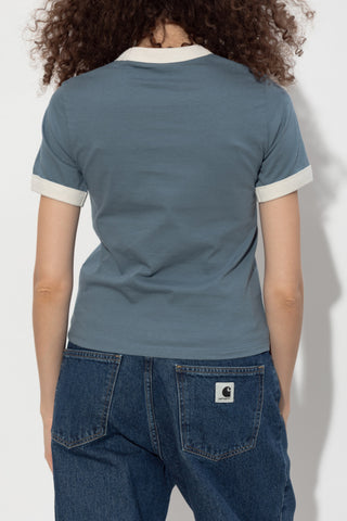 Carhartt WIP BLUE T-shirt with print 4