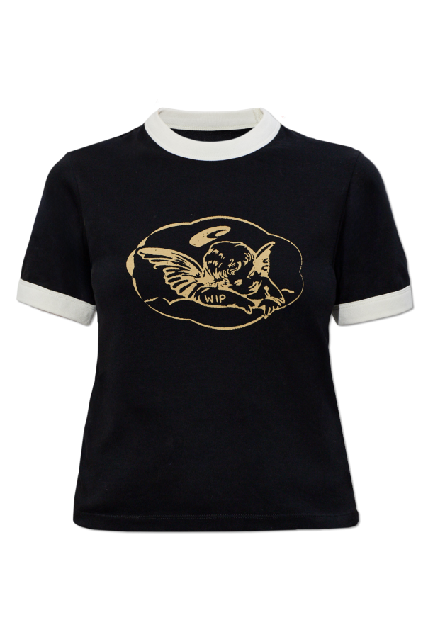 Carhartt WIP BLACK T-shirt with print 1