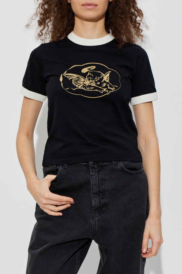 Carhartt WIP BLACK T-shirt with print 3
