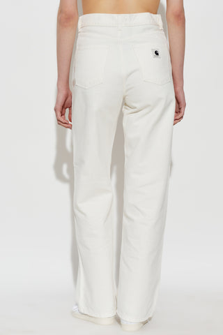 Carhartt WIP WHITE `Jane` trousers 4