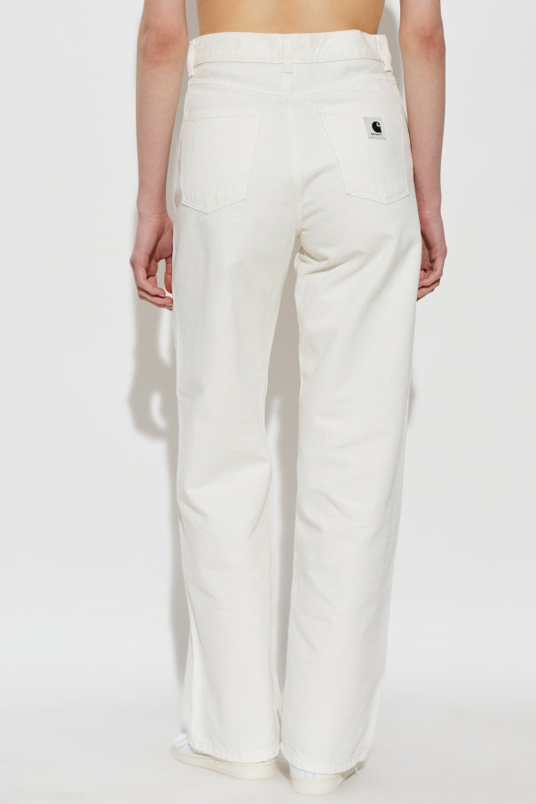 Carhartt WIP WHITE `Jane` trousers 4