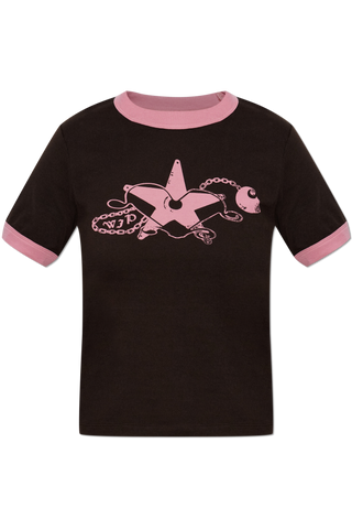 Carhartt WIP BROWN Outlaw Star Ringer T-shirt 1