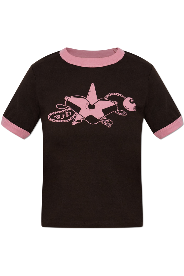 Carhartt WIP BROWN Outlaw Star Ringer T-shirt 1