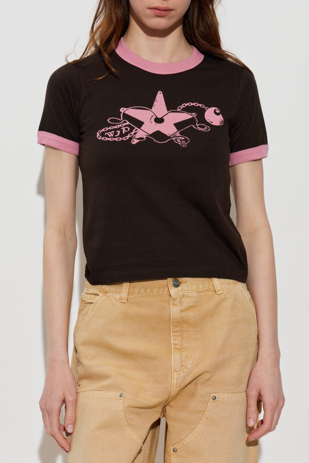 Carhartt WIP BROWN Outlaw Star Ringer T-shirt 3