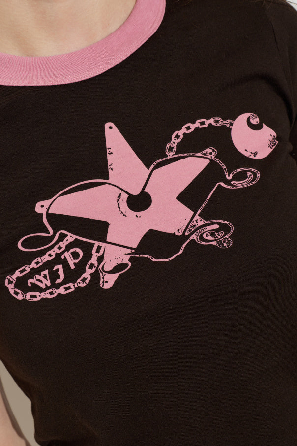 Carhartt WIP BROWN Outlaw Star Ringer T-shirt 5