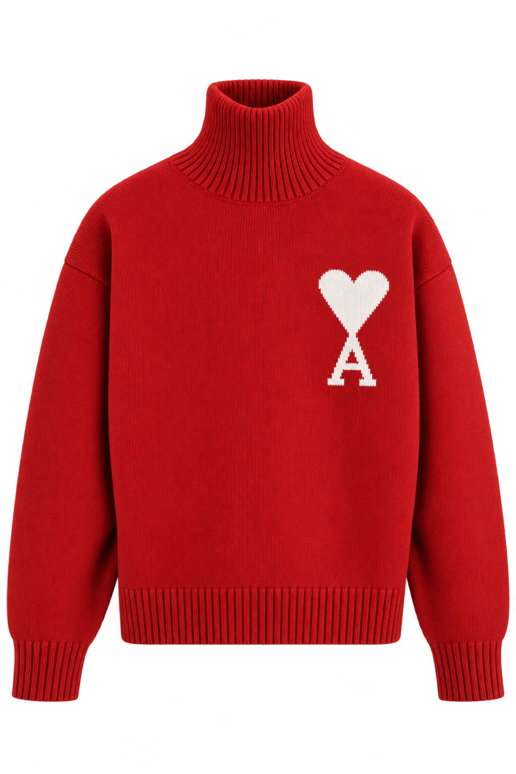 Ami Paris Светр з логотипом Ami De Coeur червоний