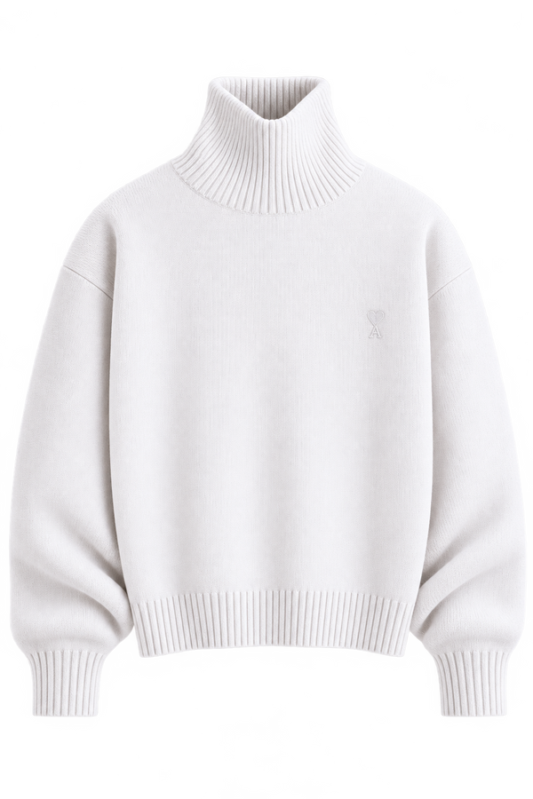 Ami Paris Светр з логотипом Ami De Coeur білий