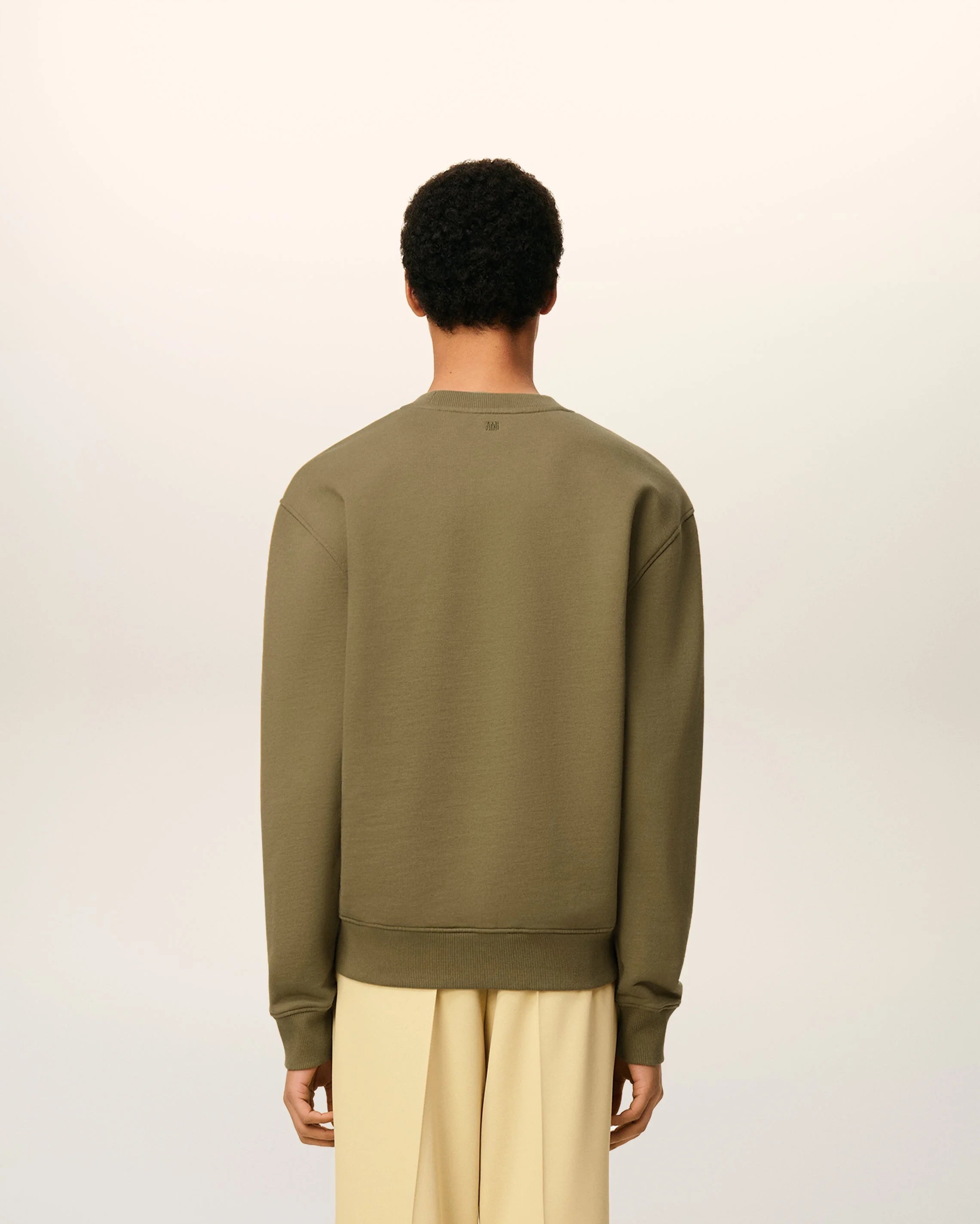 Ami Paris Green Sweatshirt with logo 05963751