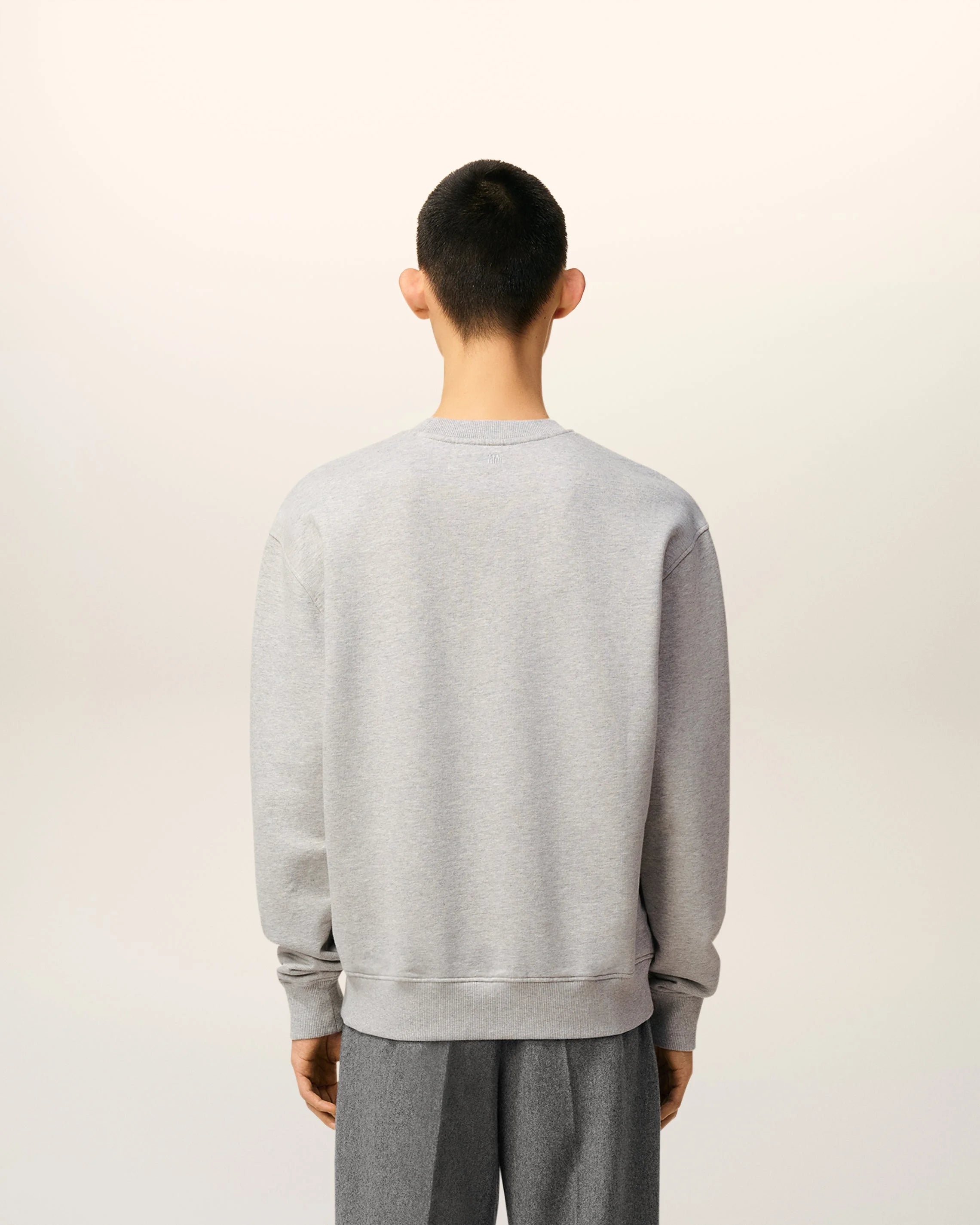 Ami Paris Gray Sweatshirt with logo 05963750