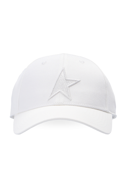 Golden Goose WHITE Baseball cap with logo 1