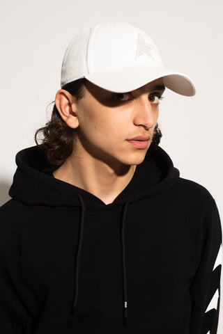 Golden Goose WHITE Baseball cap with logo 2