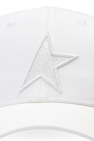 Golden Goose WHITE Baseball cap with logo 4
