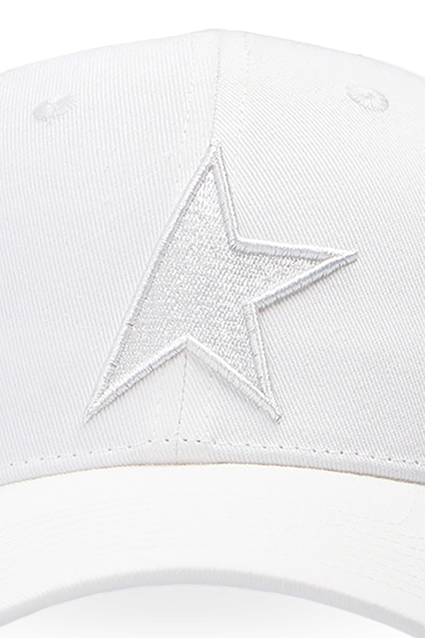 Golden Goose WHITE Baseball cap with logo 4