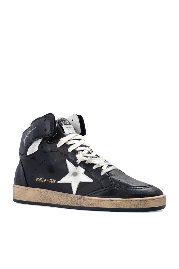 Golden Goose BLACK ‘Sky Star’ high-top sneakers 4