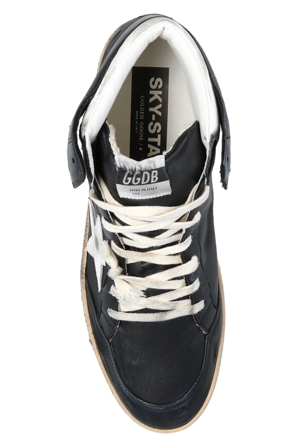 Golden Goose BLACK ‘Sky Star’ high-top sneakers 6