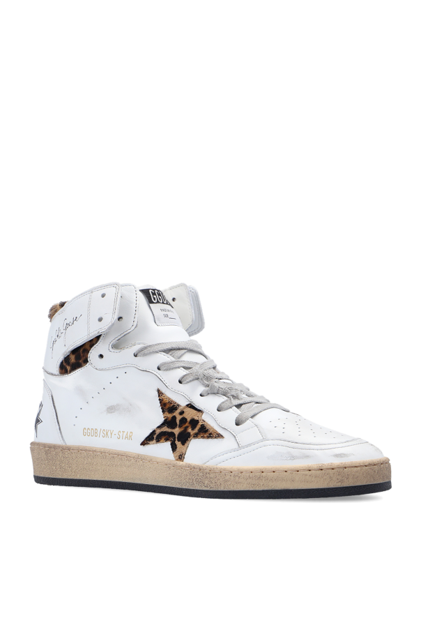 Golden Goose WHITE ‘Sky Star’ high-top sneakers 4