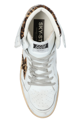 Golden Goose WHITE ‘Sky Star’ high-top sneakers 6