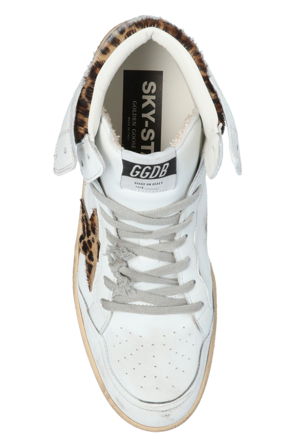 Golden Goose WHITE ‘Sky Star’ high-top sneakers 6