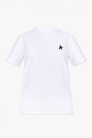 Golden Goose WHITE T-shirt with logo 1