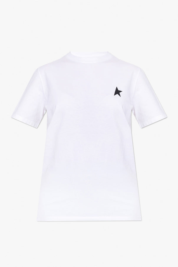Golden Goose WHITE T-shirt with logo 1