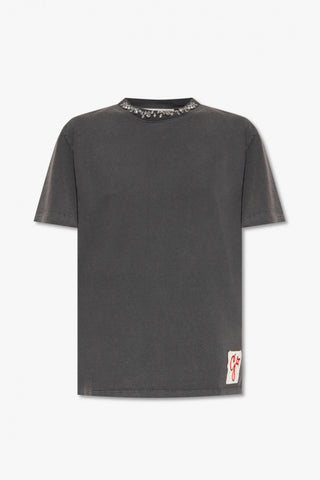 Golden Goose GREY T-shirt with cabochon crystals 1