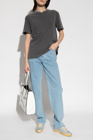 Golden Goose GREY T-shirt with cabochon crystals 2