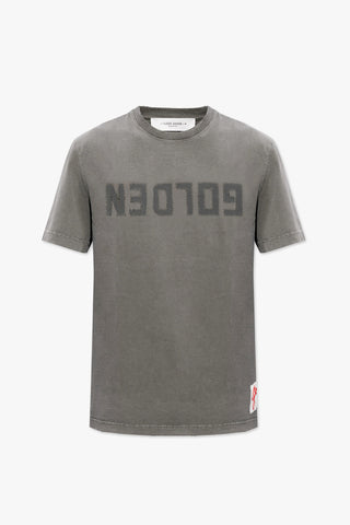Golden Goose GREY T-shirt with logo 1
