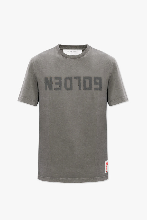 Golden Goose GREY T-shirt with logo 1