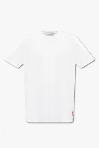 Golden Goose WHITE T-shirt with logo 1