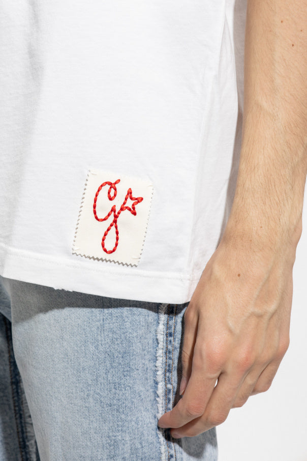 Golden Goose WHITE T-shirt with logo 5