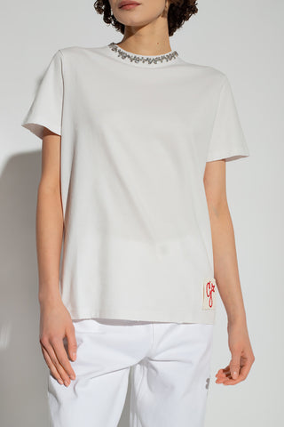 Golden Goose WHITE T-shirt with logo 3
