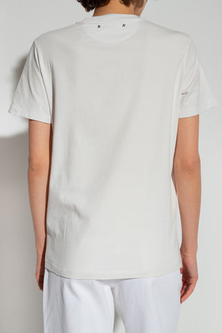 Golden Goose WHITE T-shirt with logo 4