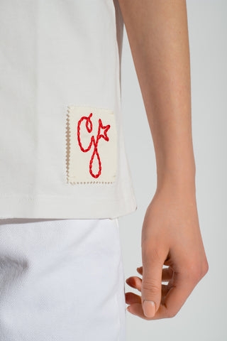 Golden Goose WHITE T-shirt with logo 5