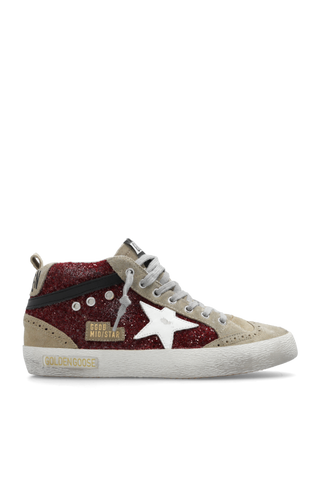 Golden Goose BURGUNDY ‘Mid Star Classic’ high-top sneakers 1