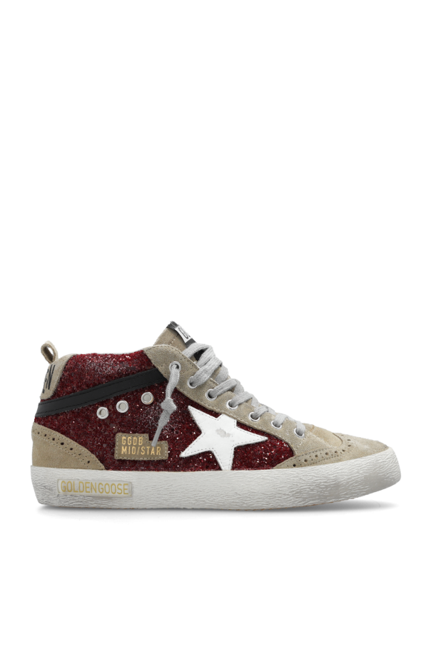 Golden Goose BURGUNDY ‘Mid Star Classic’ high-top sneakers 1