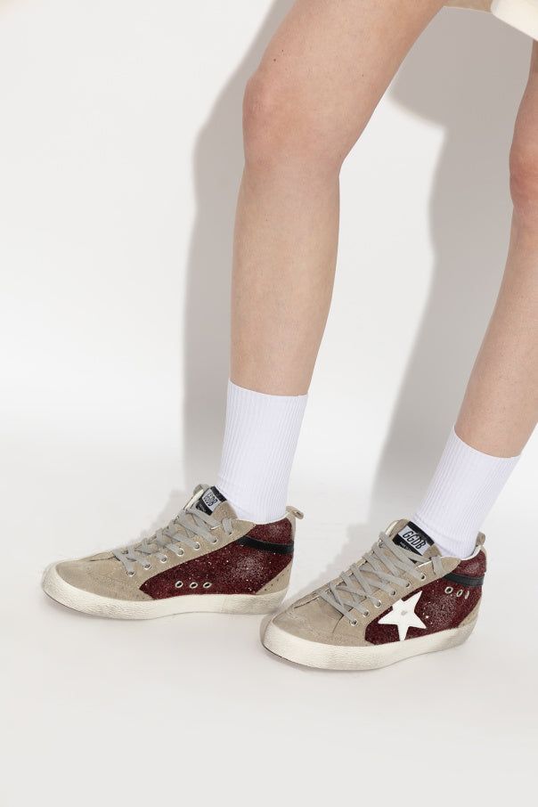 Golden Goose BURGUNDY ‘Mid Star Classic’ high-top sneakers 2