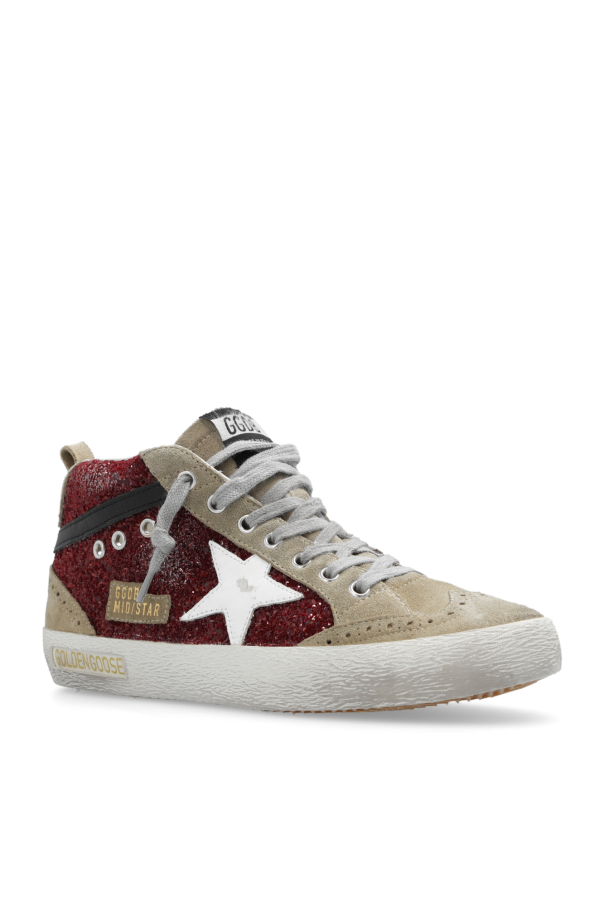 Golden Goose BURGUNDY ‘Mid Star Classic’ high-top sneakers 4