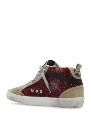 Golden Goose BURGUNDY ‘Mid Star Classic’ high-top sneakers 5